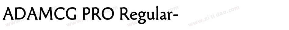 ADAMCG PRO Regular字体转换